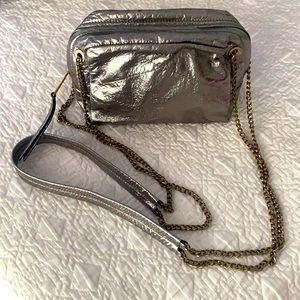 Lanvin crossbody  metallic silver
